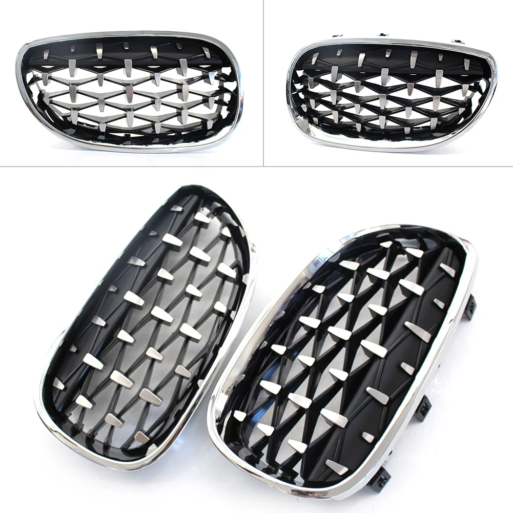 Авто передний гриль Diamond Metero стиль для BMW 5 серии E60 2004 2005 2006 2007 2008 2009 ABS 2шт
