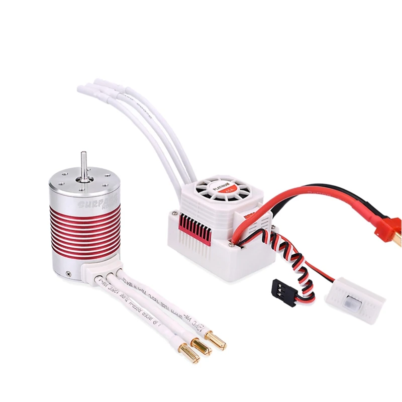 

Платиновый водонепроницаемый бесщеточный двигатель SURPASS HOBBY 3650 3100KV & 45A ESC Kit для 1/10 RC Car Truck Toy