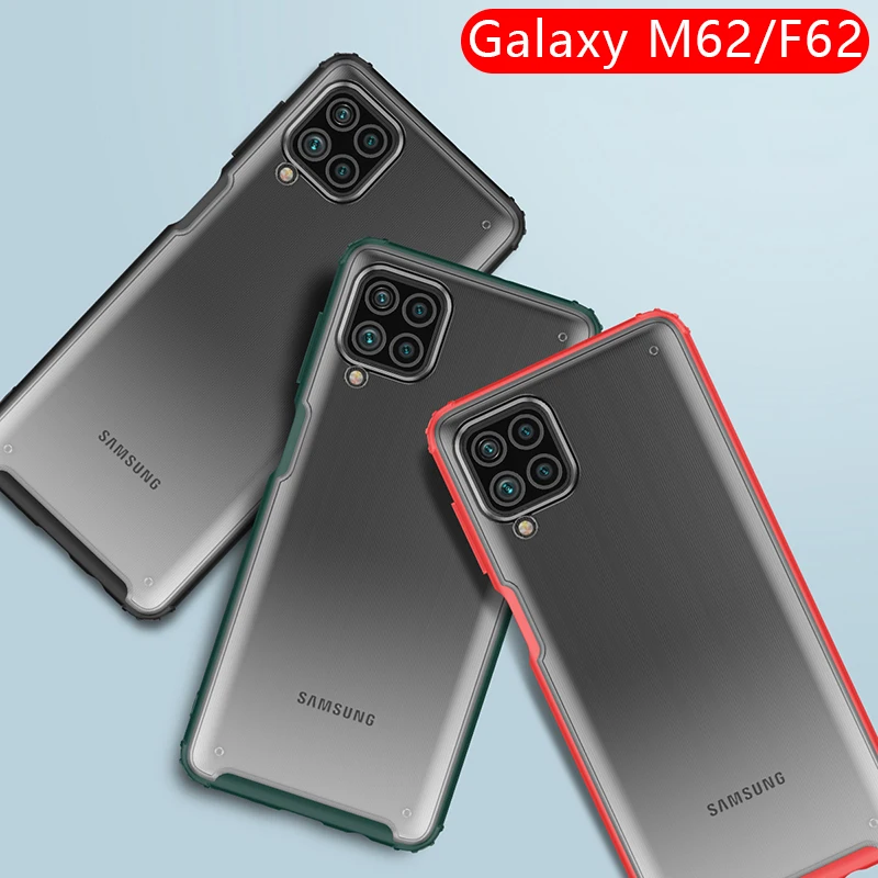 

case for samsung m62 f62 bumper cover on samsun galaxy m f 62 62m 62f n62 protective phone coque back bag samsungm62 samsungf62