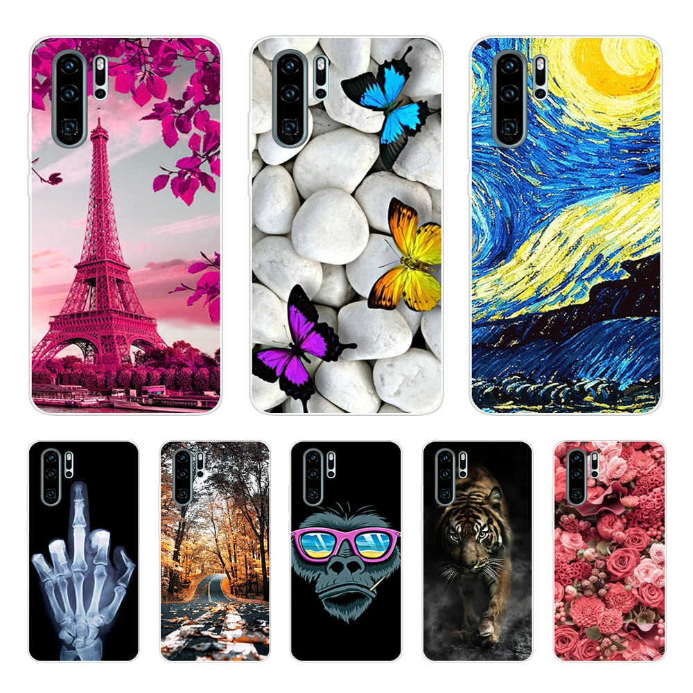 Для Huawei P30 Pro Чехол P30Pro Мягкий силиконовый чехол для телефона из ТПУ с принтом &quotв