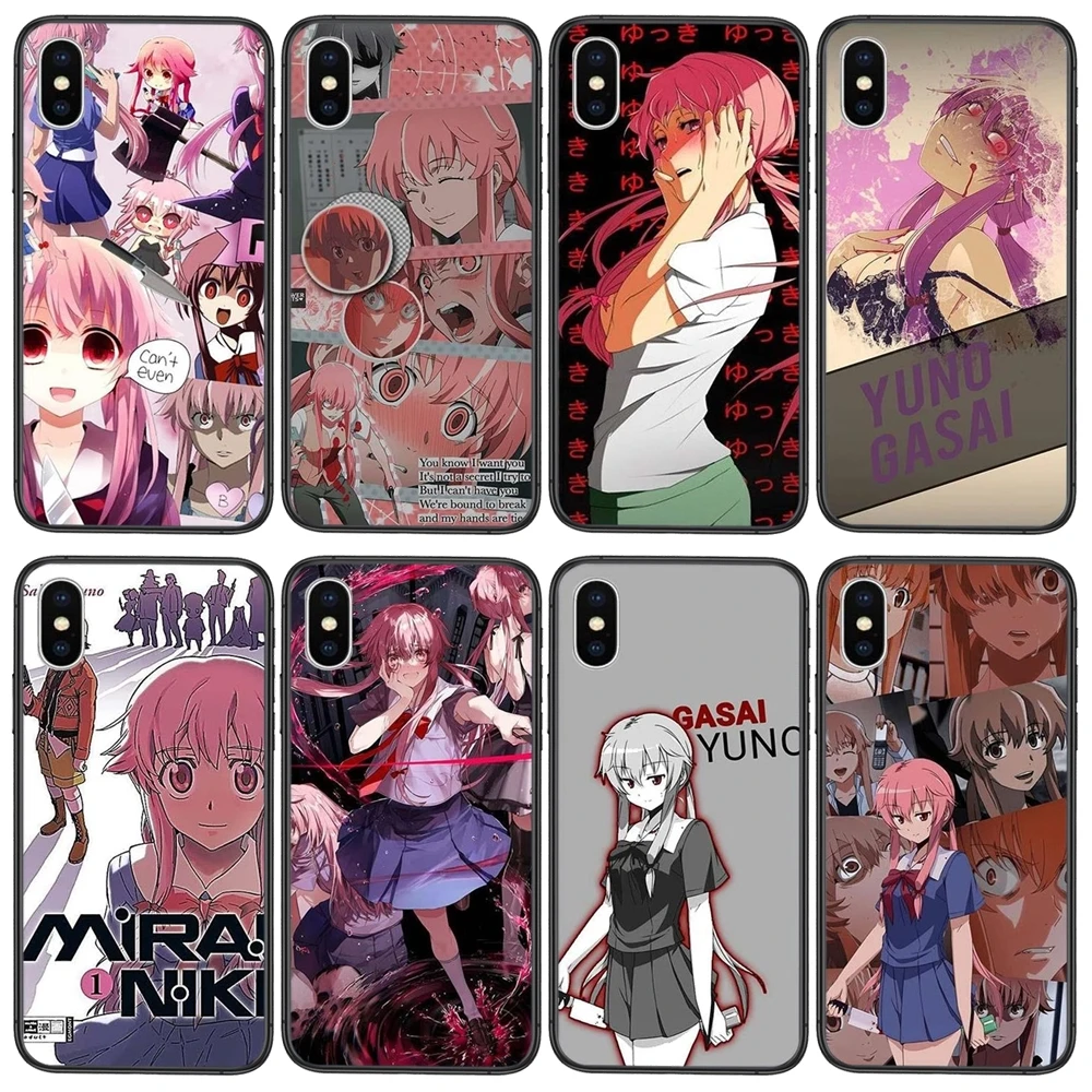 Mirai Nikki Gasai Yuno аниме для Apple iPhone X XR XS 11 12Pro Mini MAX 5S 5C SE 6S 7 8 Plus 2020 черный водонепроницаемый трендовый