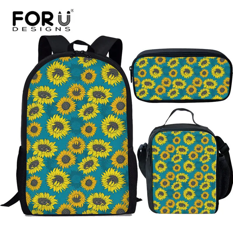 L5261CGK FORUDESIGNS/Комплект детских школьных сумок для девочек, школьный детский школьный рюкзак с подсолнухом, школьный рюкзак, комплект Mochila Infantil - Цвет: L5261CGK