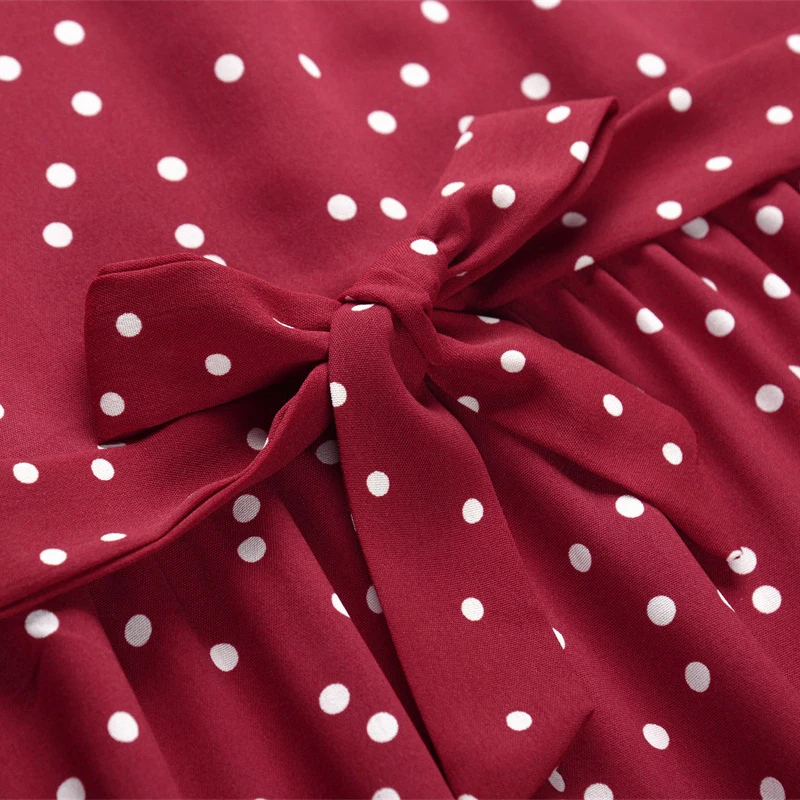 

2021 New Summer Women 's Elegant Dot Long Halter Dress Ladies Causal Lace up Sleeveless A-line Ankle-length Print Dress