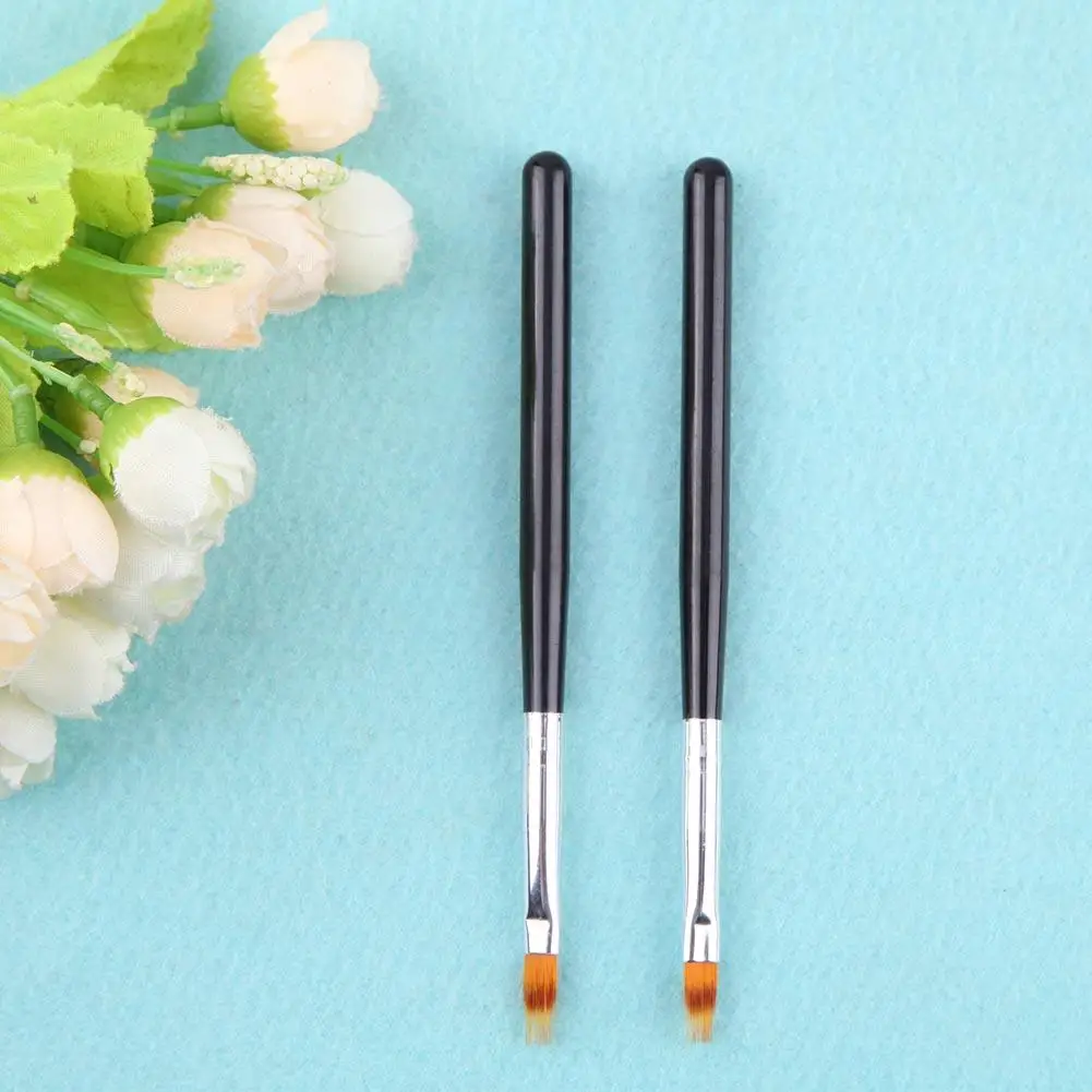 

2Pcs Nail Art Gel Pen Brush Nylon Hair Ombre Brush Nail Art Brushes Soft Nails Manicure Tools For Gradient UV Gel Nail Pen