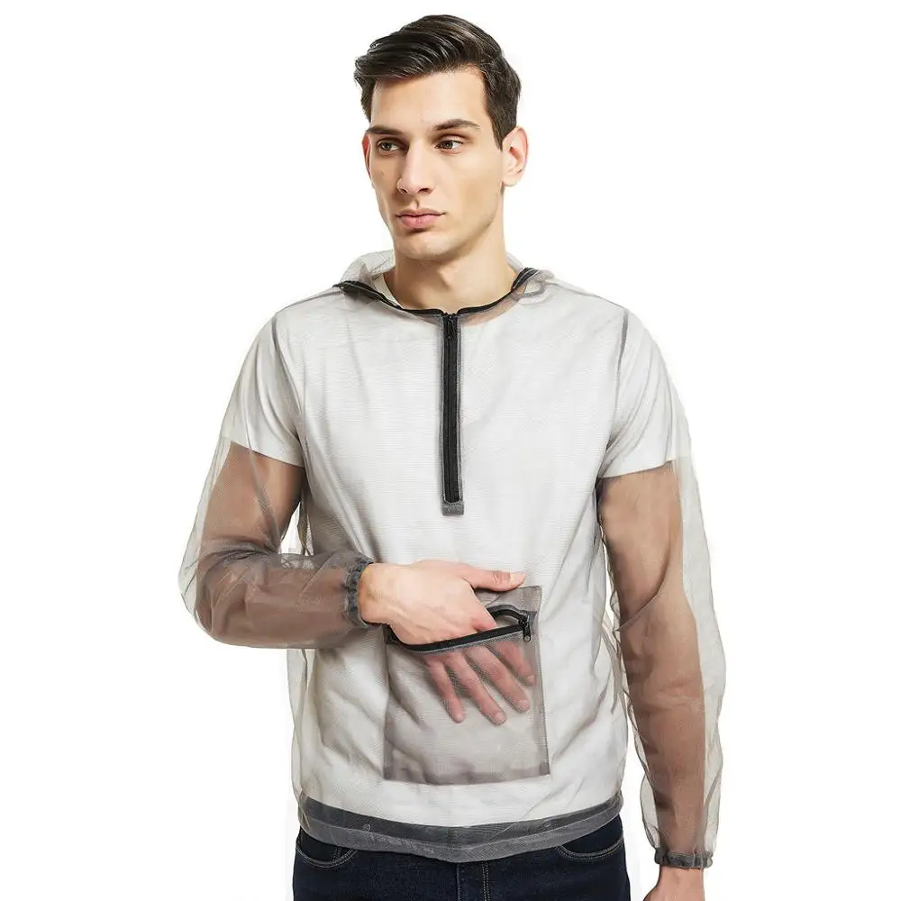 Мужской сетчатый костюм с защитой от комаров куртка насекомых и капюшоном одежда