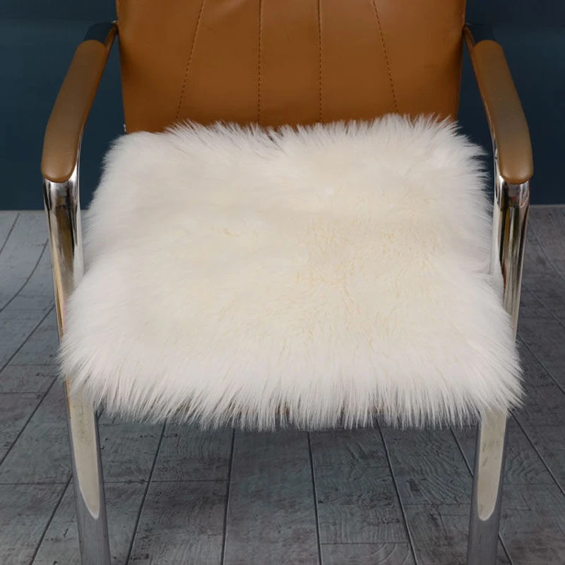 

Cute Plush Soft Cushion Thick Plush Chair Cushion Four Seasons Square Dressing Table Stool Cushion Filming Props Mat Seat Pad