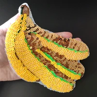 banans sew on patches for clothing sequins large biker badge embroidery fruit sequined patch diy clothes stickers strange things