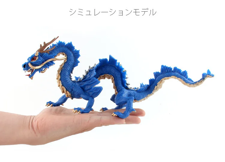 29CM Big Size Golden Red Blue Chinese Dragon Animal Models Action Figures Lifelike Educational Kids Toys Gifts Decorations | Игрушки и