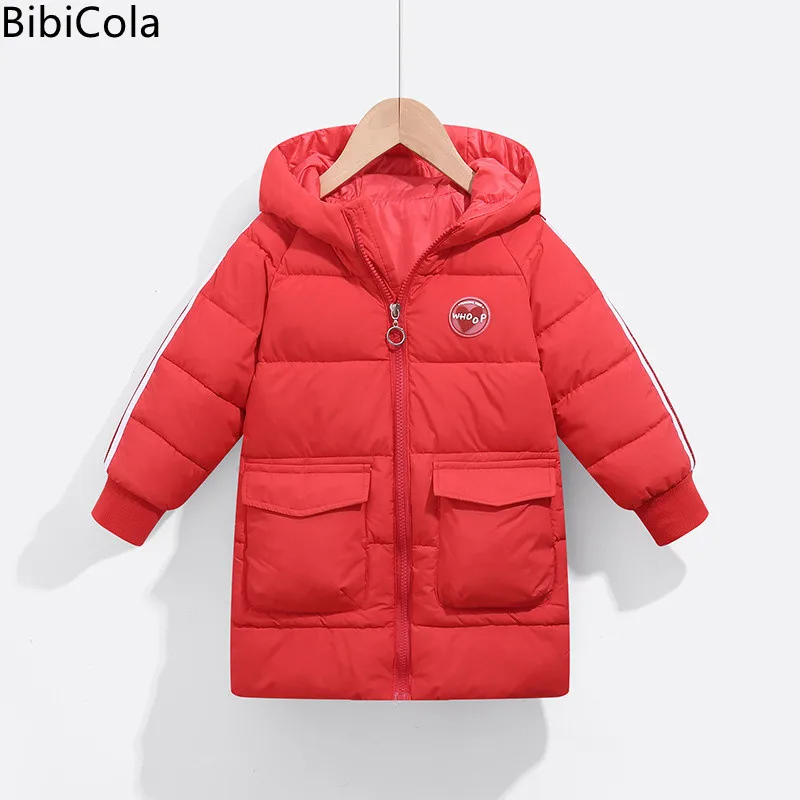 

Зимние Детские пальто для мальчиков, куртки для девочек, пальто детские пальто плотное длинное пальто теплая верхняя одежда для малышей зимний комбинезон с капюшоном