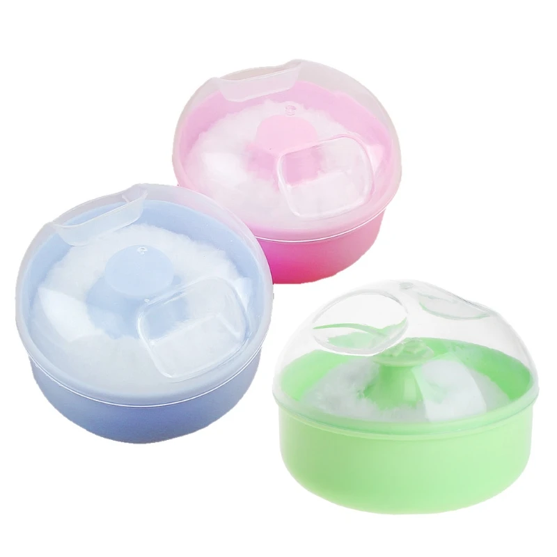

Soft Perfect Baby Face Body Cosmetic Bath Puff Sponge Container Box Powder Case