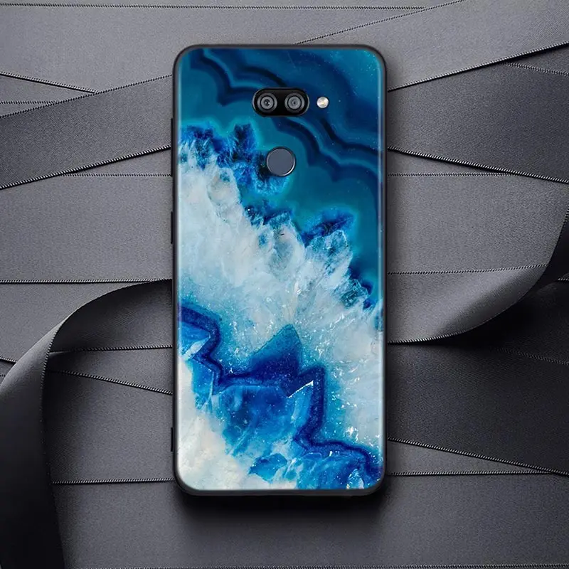 

marble collage print For LG K22 K71 K61 K51S K41S K30 K20 K50S K40S Q60 V60 V50 V40 V35 V30 G8 ThinQ Black Phone Case