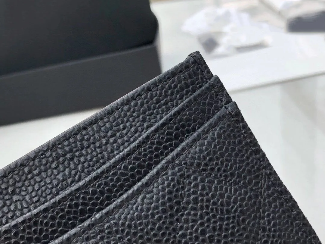 

2020 classic caviar unisex leather high quality card holde luxury card holder