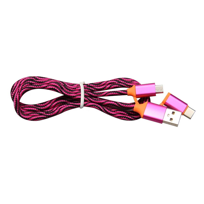 Новый 2 в 1 зарядный шнур Type-C к Micro USB конвертер кабель для зарядного устройства