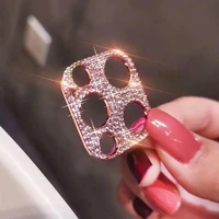 luxury glitter crystal protector for iphone 11 pro max rhinestone diamond camera lens cover for iphone 12 camera lens protector