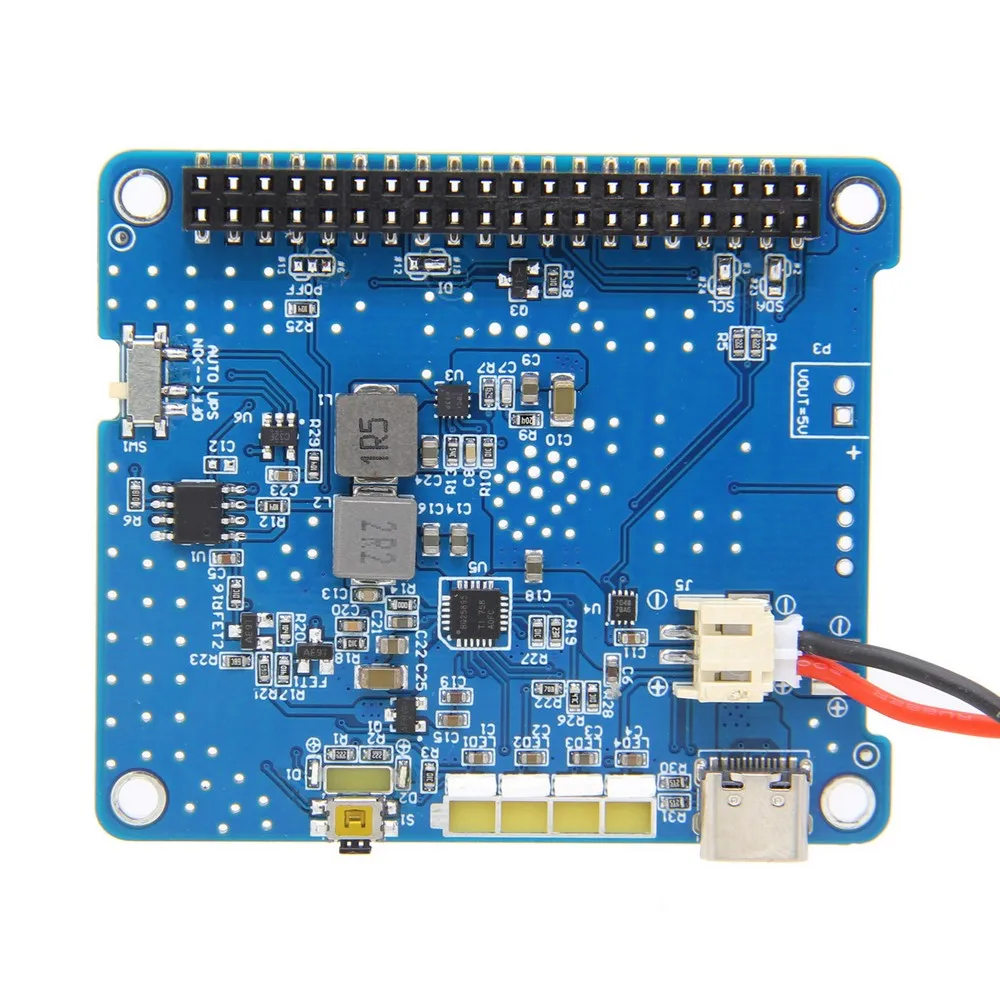 Raspberry Pi 4 UPS HAT 3 с Type-C модуль платы расширения литиевой батареи (без батареи) для Model