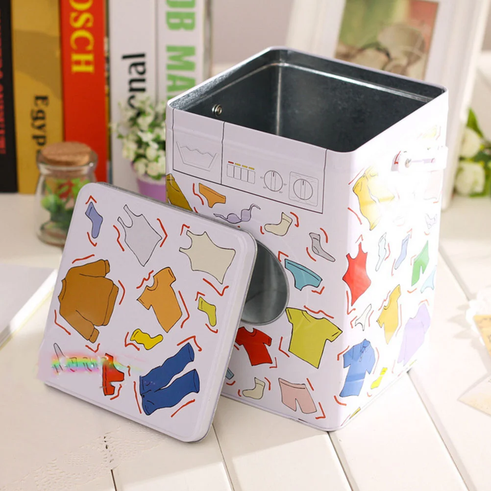 Жестяной контейнер для хранения стирального порошка с ручкой 1 шт. | Дом и сад