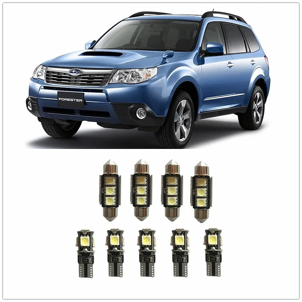 9 шт. Белый светодиодный интерьер посылка комплект для Subaru B9 Tribeca Baja BRZ Forester
