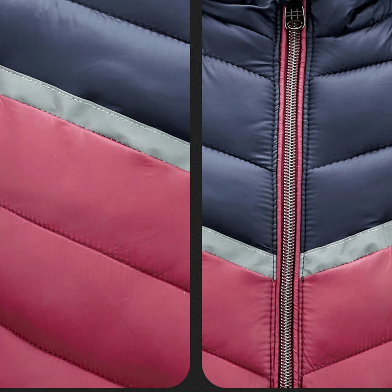 FOCUSFIT Winter Men Down Coat 2021 Coat Ultralight Sleeveless Puffer Vest Zipper Jacket Ultra Thin Warm Lightweight Down Jacket