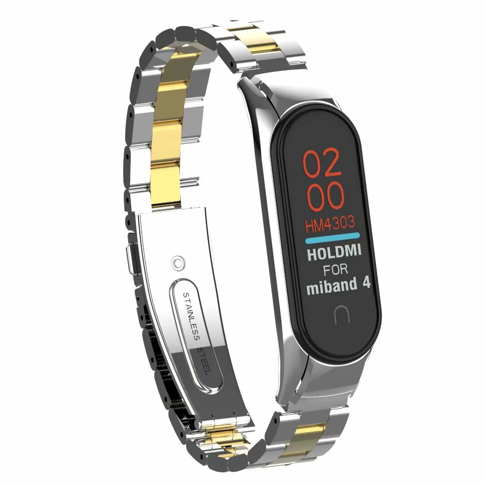 Роскошный металлический ремешок из нержавеющей стали для Xiaomi mi Band 4 для mi Band 3 ремешок Ремешок металлический умные наручные часы замена
