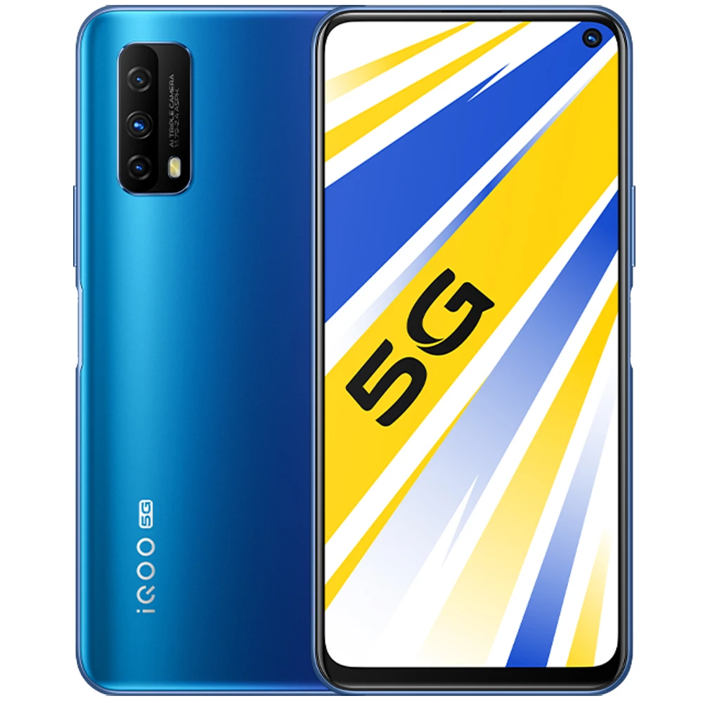 Оригинальный мобильный телефон VIVO iQOO Z1x 6GB 64GB 5G с процессором Snapdragon 765G Octa Core 6.57" FHD+ 120 Гц батареей 5000 мАч и зарядкой 33W Flash Charge