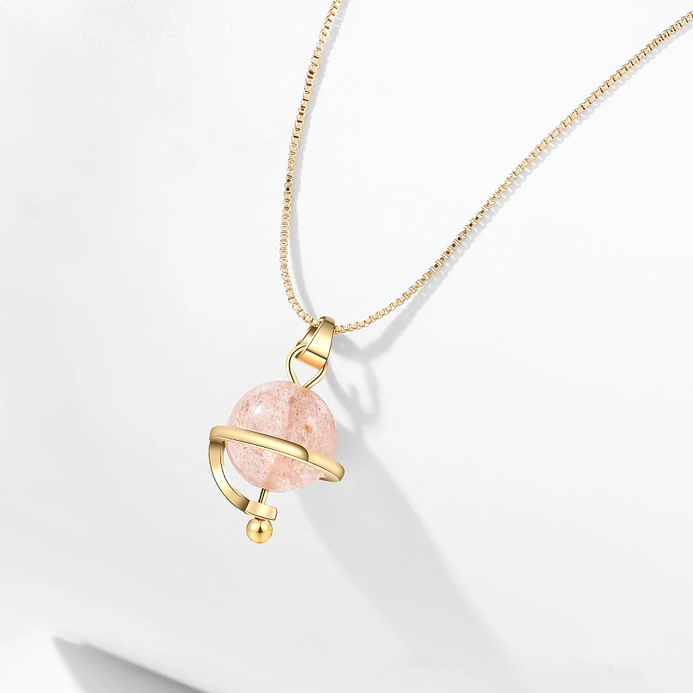 

Ant Angel 2021 New Globe Necklace For Women 18k Gold Ruby Necklace Original Brand Necklace Jewelry Gift
