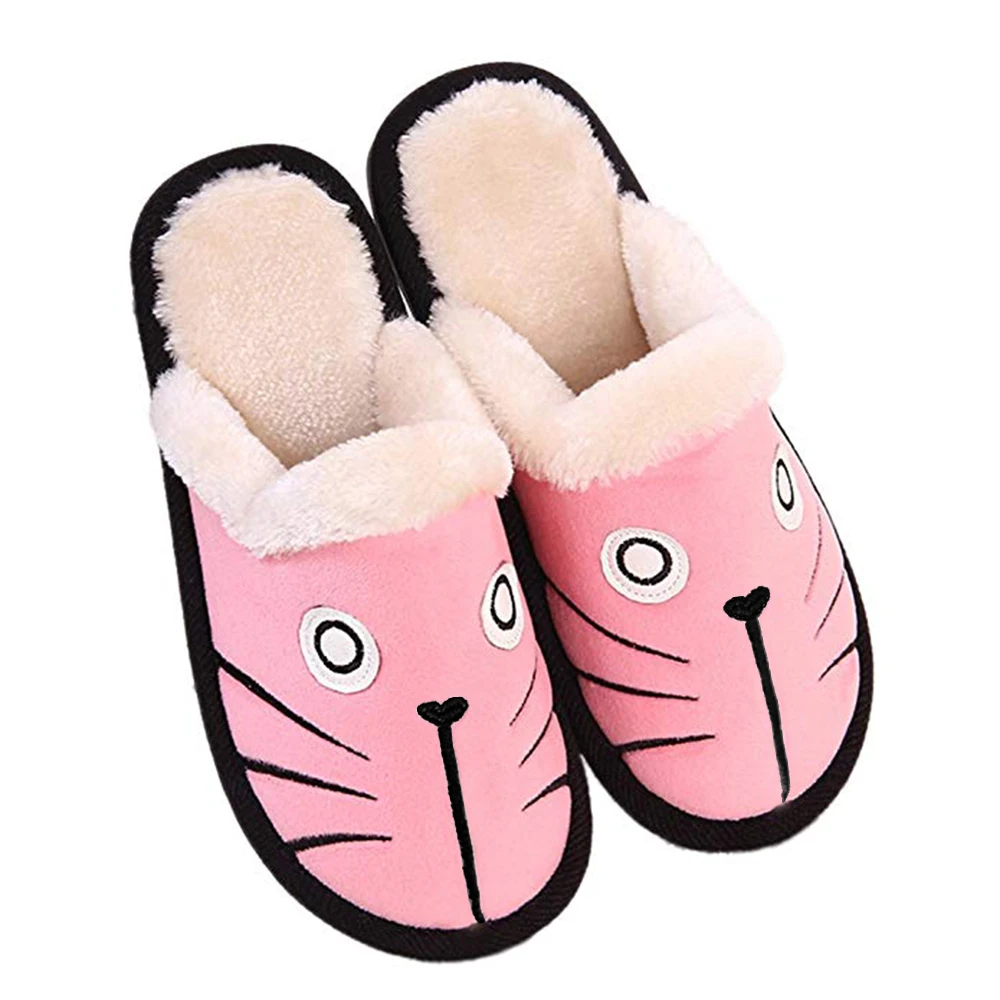Зимние Симпатичные теплые домашние тапочки из пены с эффектом памяти для кошек и