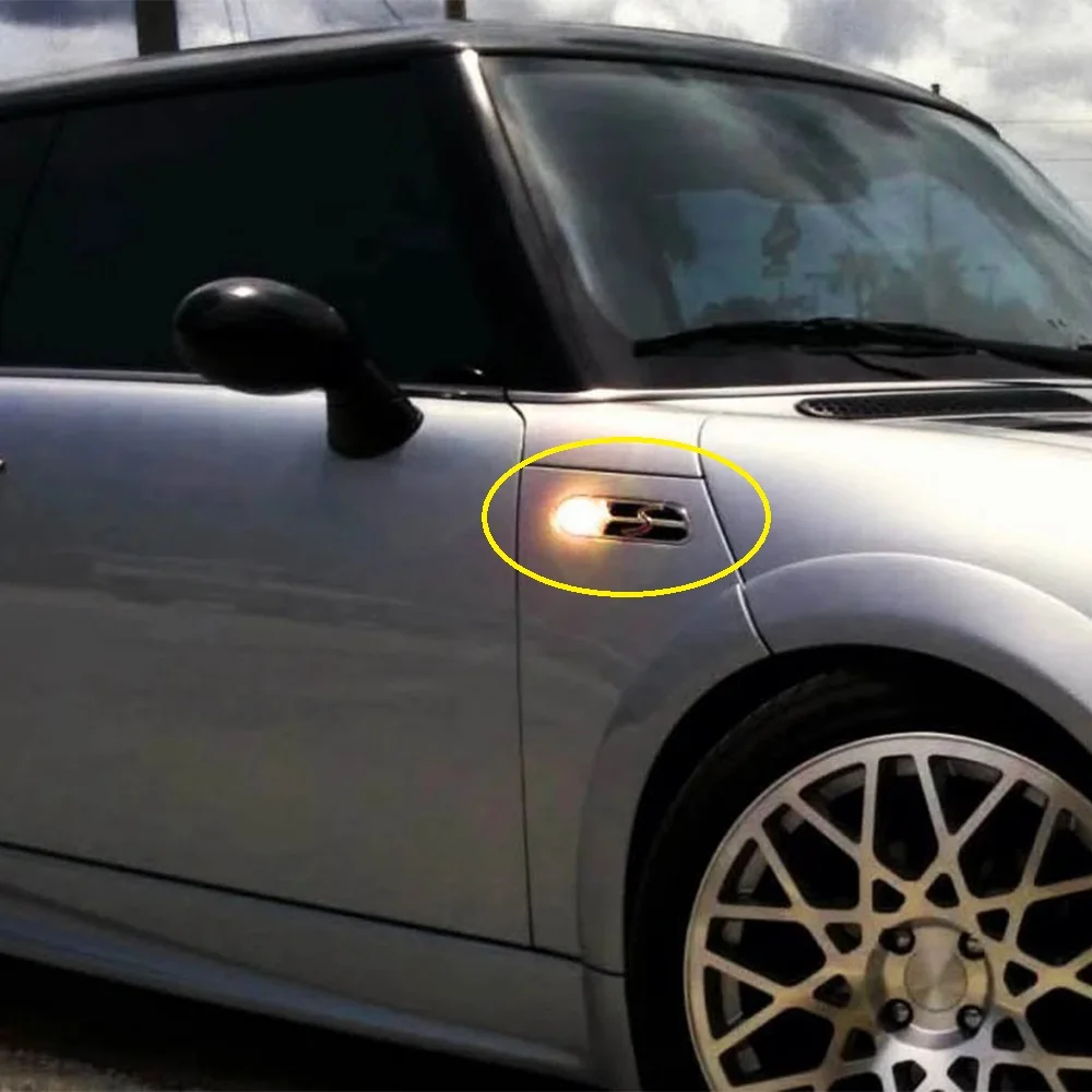 Светодиодный ные боковые габаритные огни на переднее крыло для 2002 2006 MINI Cooper R50 R52