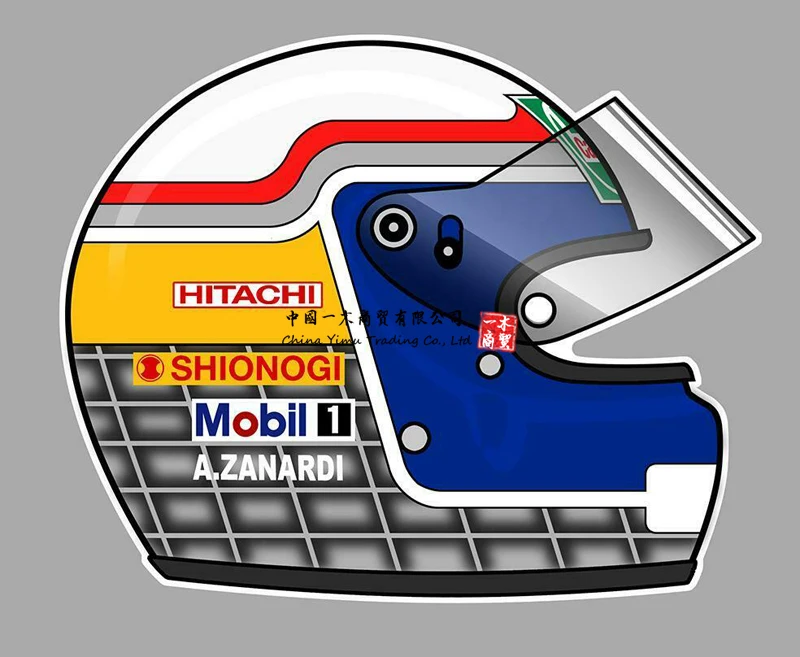 A.ZANARDI right наклейка на шлем право для переводных картинок Mobile hitachi shionogi