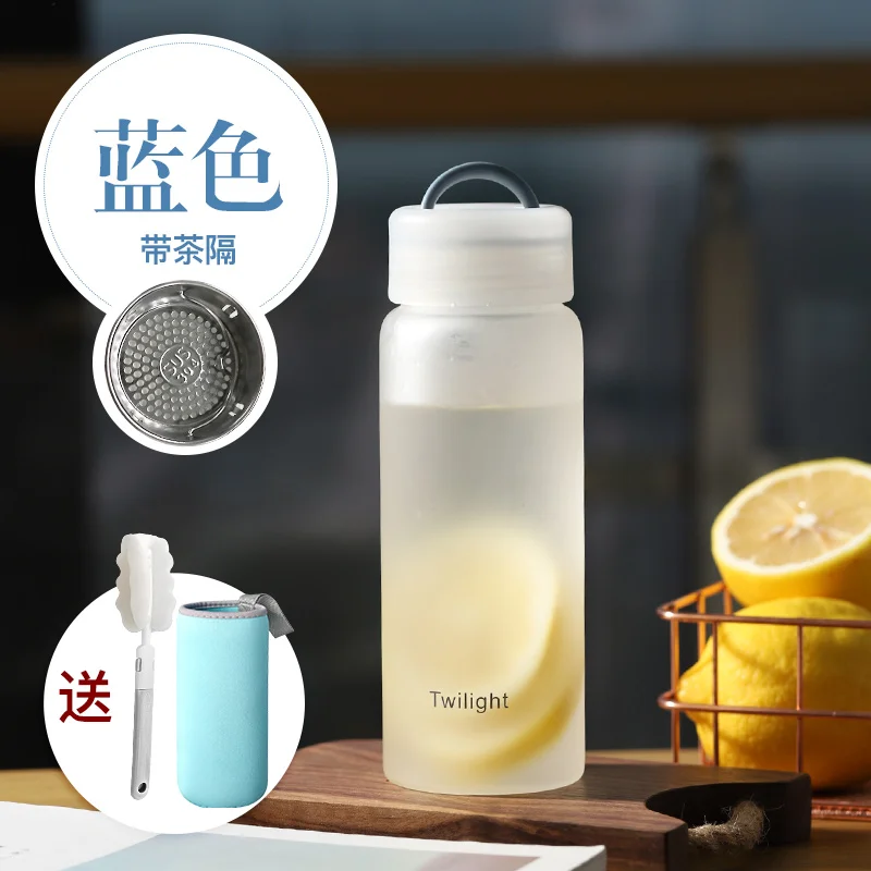 Спортивная детская бутылка для воды с помпой милая пластиковая Матовая сеточкой