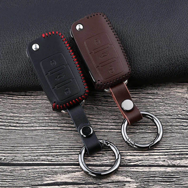 Чехол для автомобильного ключа Volkswagen VW Golf 7 mk7 POLO Bora Passat Tiguan Seat Ibiza Leon 5F fr 2 Skoda Octavia A5
