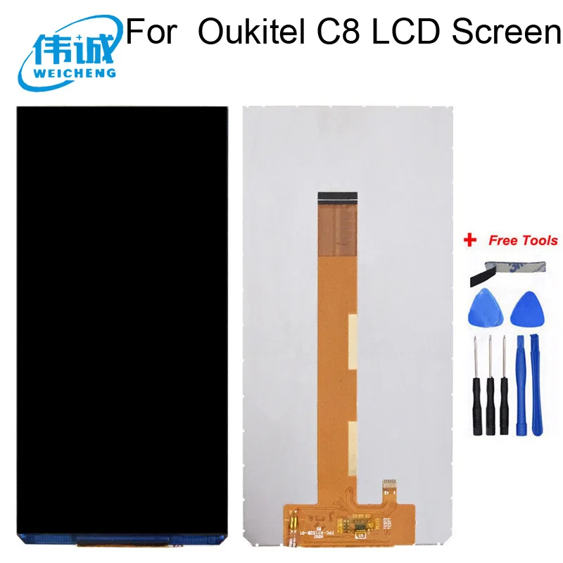 WEICHENG 100% тестирование для Oukitel C8 ЖК-дисплей Экран Дисплей ремонт Запчасти 3G 4G +