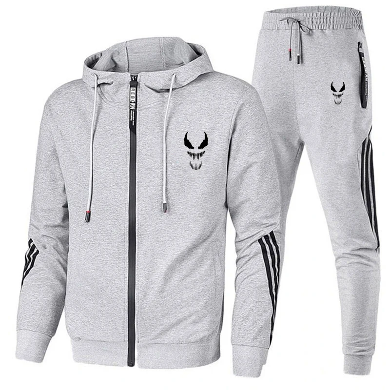 

New Tracksuit Suit Men's Spring Autumn Sets Zipper Hoodie+pants Two Pieces Casual Tracksuit Male Sportswear Brand Clothing