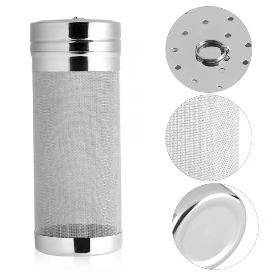 300 Micron Stainless Steel Mesh Beer Filter for Homemade Brew 7x18cm Home Coffee Dry Hopper Kitchen Colander Fruit Vegetable | Дом и сад