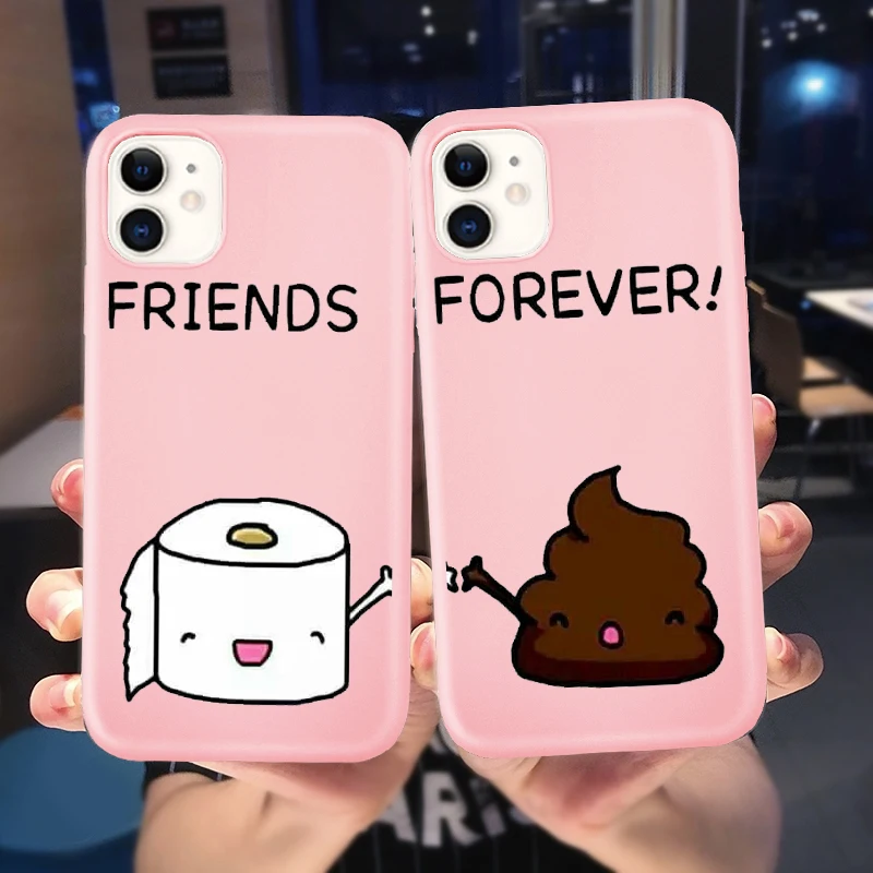 Лучшие друзья навсегда мультфильм BFF яркие цвета чехол для телефона IPhone12 11 Pro XS Max