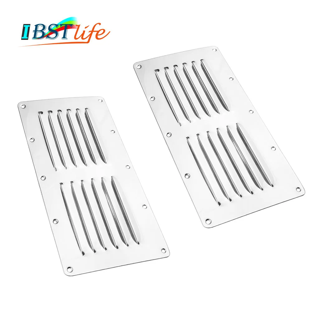 

Комплект из 2 предметов, морской Класс Нержавеющая сталь 304 лодка морской квадратное воздушное вентиляционная решетка вентиляции Louvered вент...