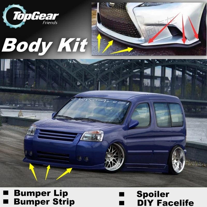

Bumper Lip Deflector Lips For Citroen Berlingo Doninvest Orion M Front Spoiler Skirt For TopGear Fans Tuning / Body Kit / Strip