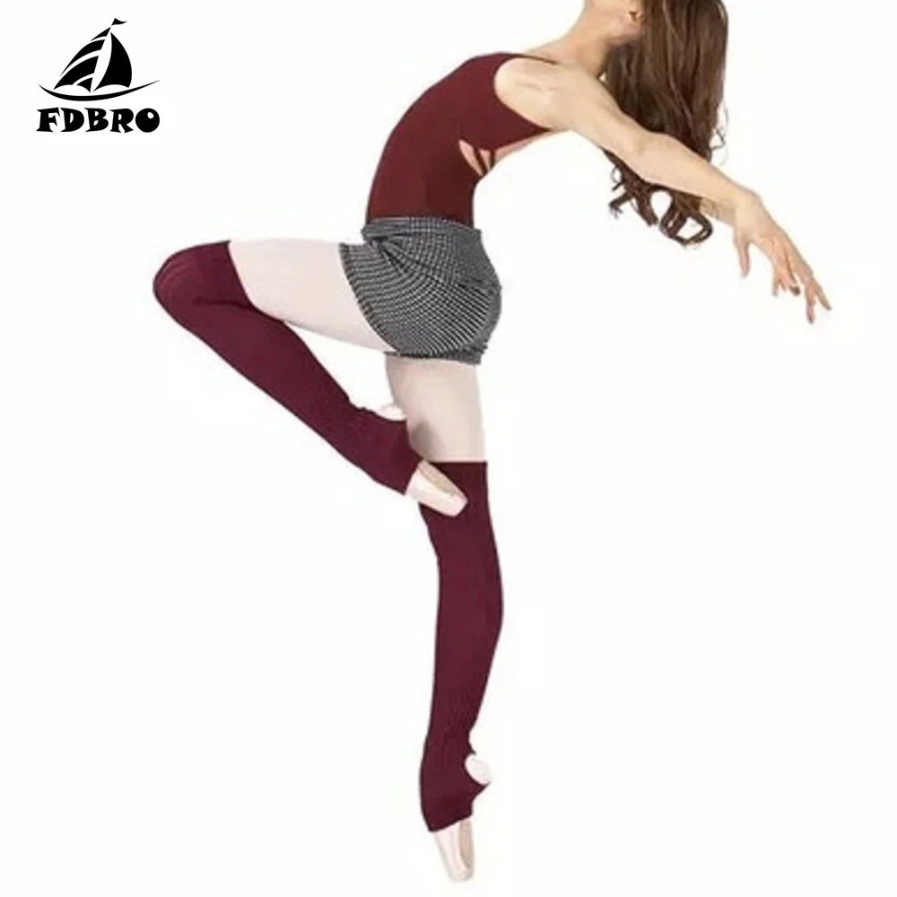 FDBRO новые профессиональные аксессуары для танцев женские Гетры длинные