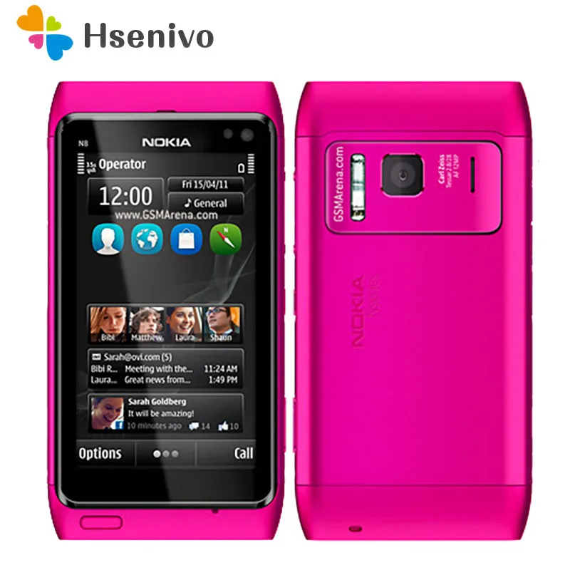 Nokia N8 отремонтированы мобильный телефон 3G WI FI GPS 12MP сенсорного экрана 3 5