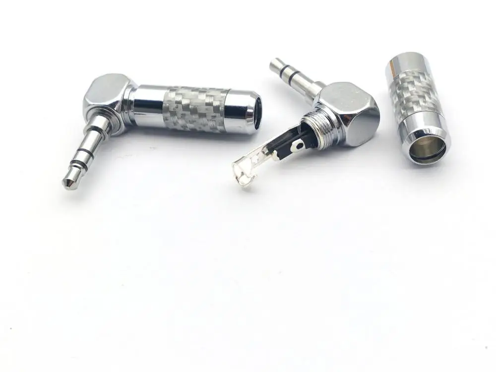 20 шт. коннектор из углеродного волокна с родиевым покрытием и прямоугольным