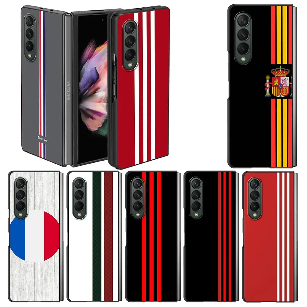 

Phone Case for Samsung Z Fold3 5G Cover for Galaxy Z Fold3 Hard Capa For ZFold 3 Silicone Funda Fashion Line