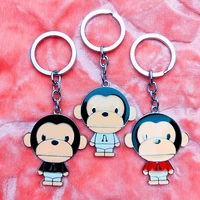 new fashion silver couple key ring keychain decorate big monkey 3 colors gift special characteristic lovely unisex metal k0007