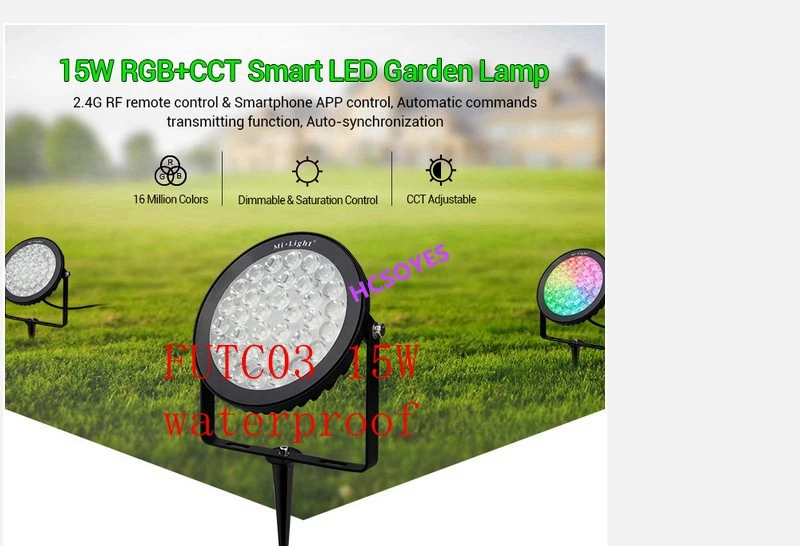 Mi светильник FUTC01/FUTC02/FUTC03 9 Вт 15 Вт RGB+ CCT светодиодный светильник для газона IP65 Водонепроницаемый 24 в 110 В 220 В Уличный садовый светильник