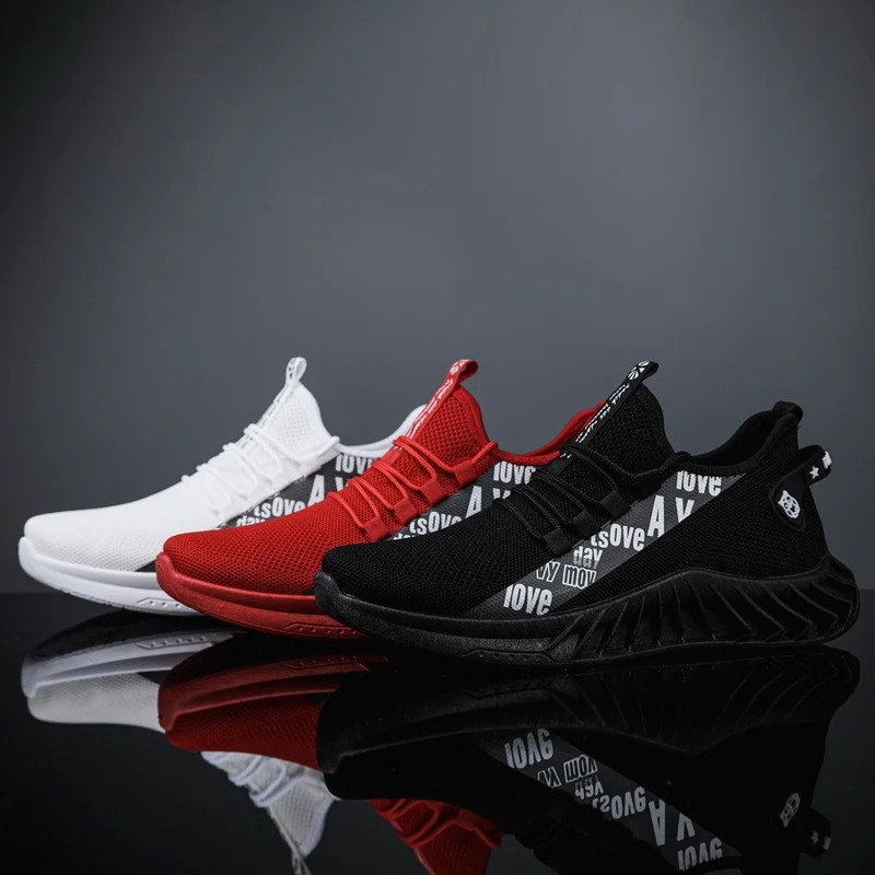 

2021 summer breathable casual shoes flying woven casual running shoes men shoes sneakers zapatillas de deporte tenis masculino