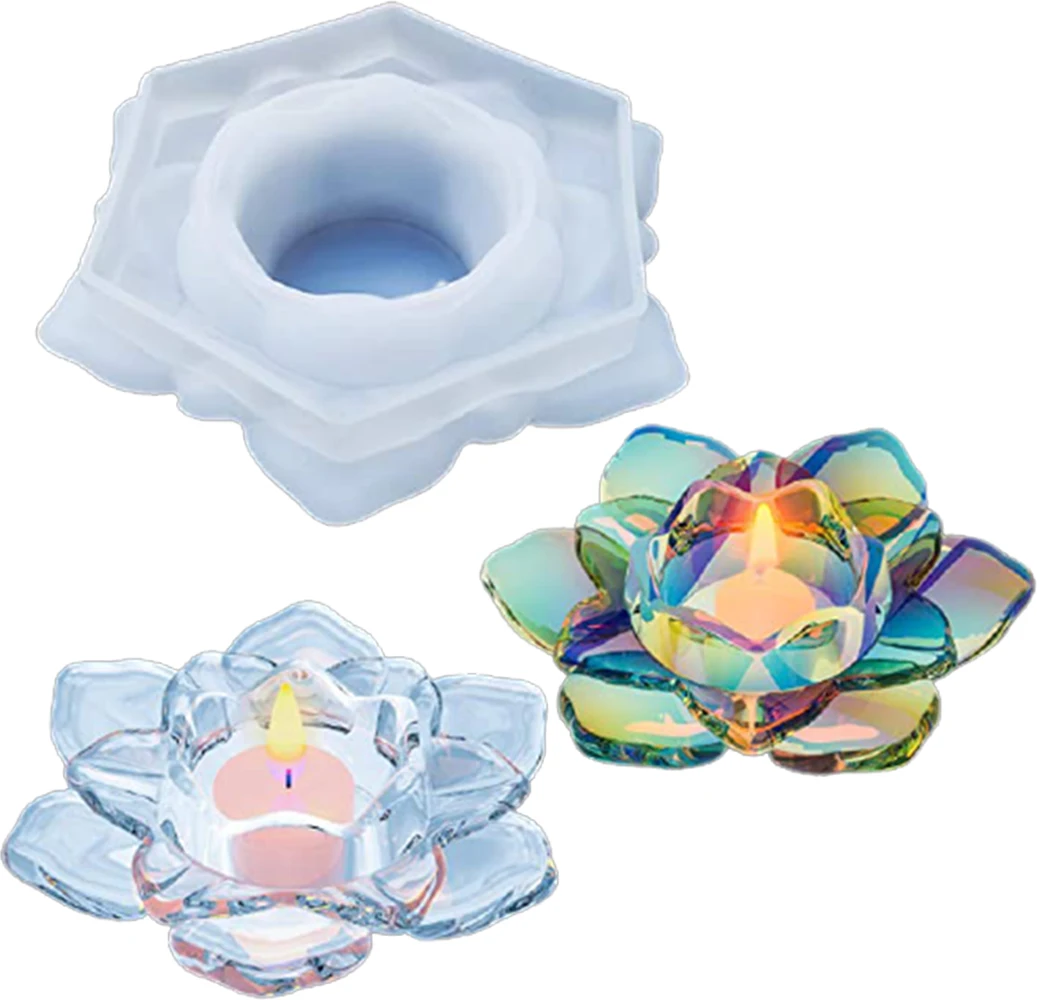 

Candles Holders Resin Mold Flower Candlestick Epoxy Casting Silicone Molds For Diy Jewelry Box Candy Box Home Table Decor