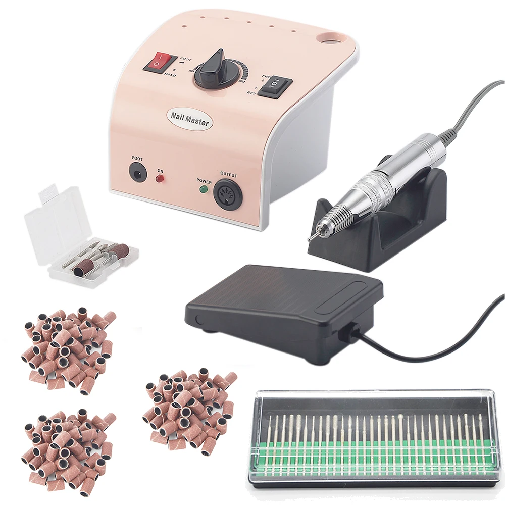304pink30150 35 Вт 35000 об/мин Электрический сверлильный станок для ногтей, сверлильный Набор для маникюра и педикюра, станки для маникюра и педикюра - Цвет: 304pink30150