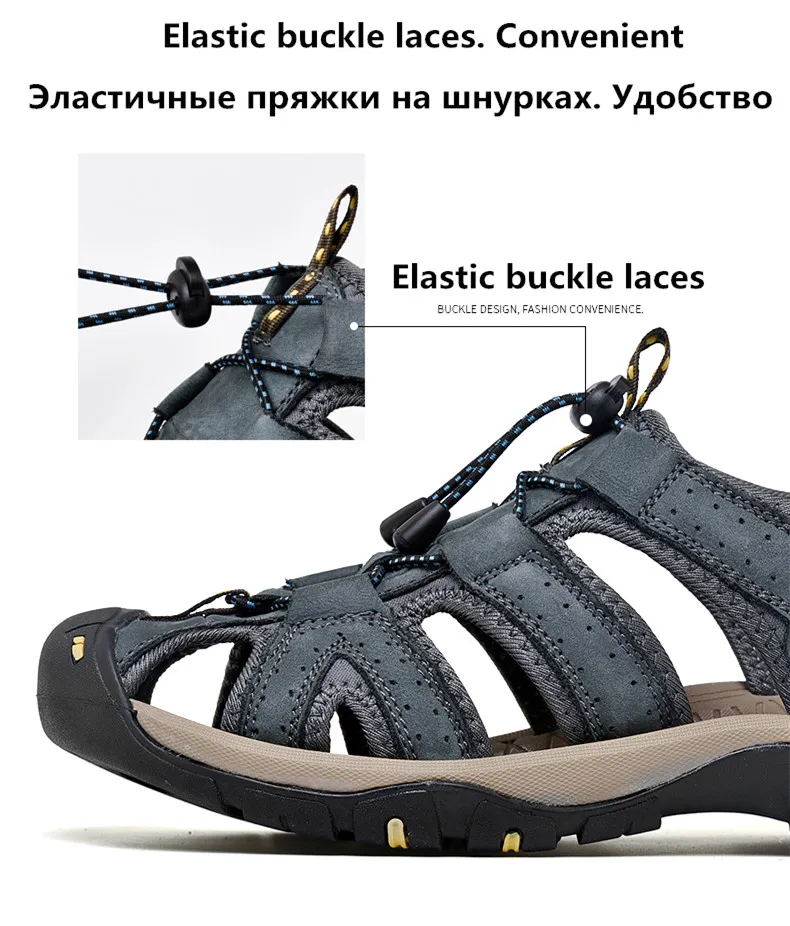 Повседневные мужские сандалии удобные мужские летние сандалии из натуральной кожи мужские летние пляжные сандалии в римском стиле Большие размеры 38-46