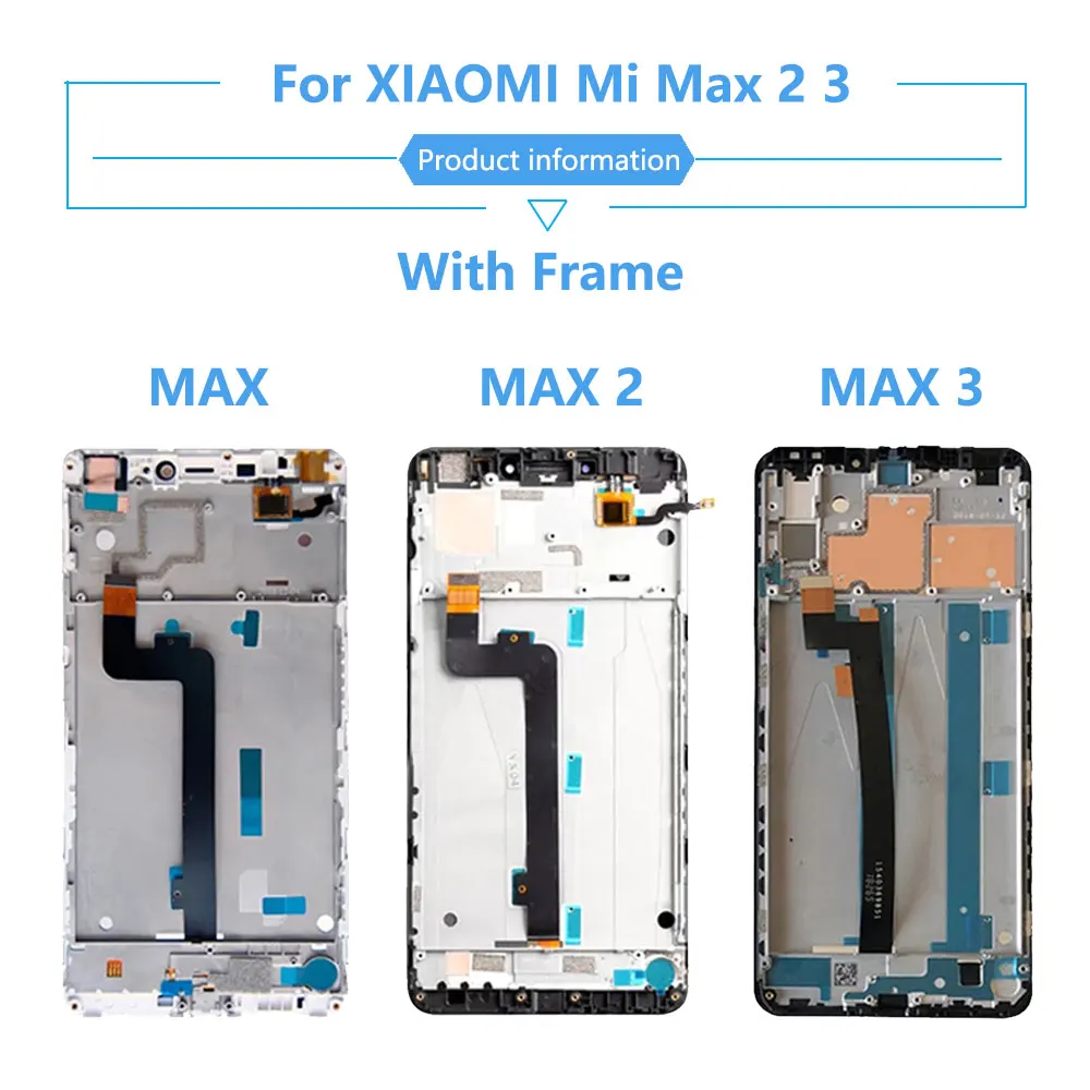 Новый ЖК-дисплей для Xiaomi Mi Max 1 2 3 сенсорный экран дигитайзер в сборе Замена MAX1 MAX2
