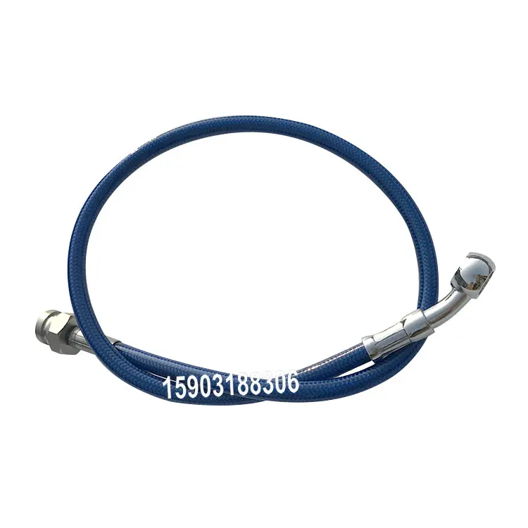 

Automotive motorcycle 1/8" stainless steel braided PTFE line PU covered fuel line with stainless steel material Hexagonal Joint