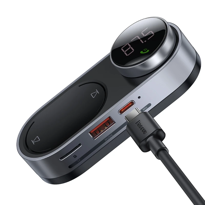 

Автомобильный FM-модулятор на солнечной батарее с поддержкой Bluetooth 5,0, mp3-плеер, зарядное устройство USB, быстрая зарядка, поддержка флеш-музыки