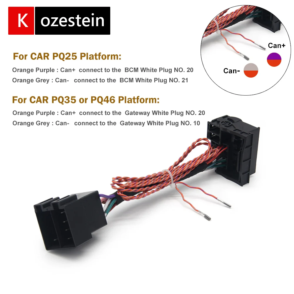RCN210 для RCD330 плюс RCD510 310 315 Quadlock адаптер с CAN-BUS кабель для VW Jetta модели авто Polo, Golf, Passat MK5 MK6 B6 B7 Eos Bettle